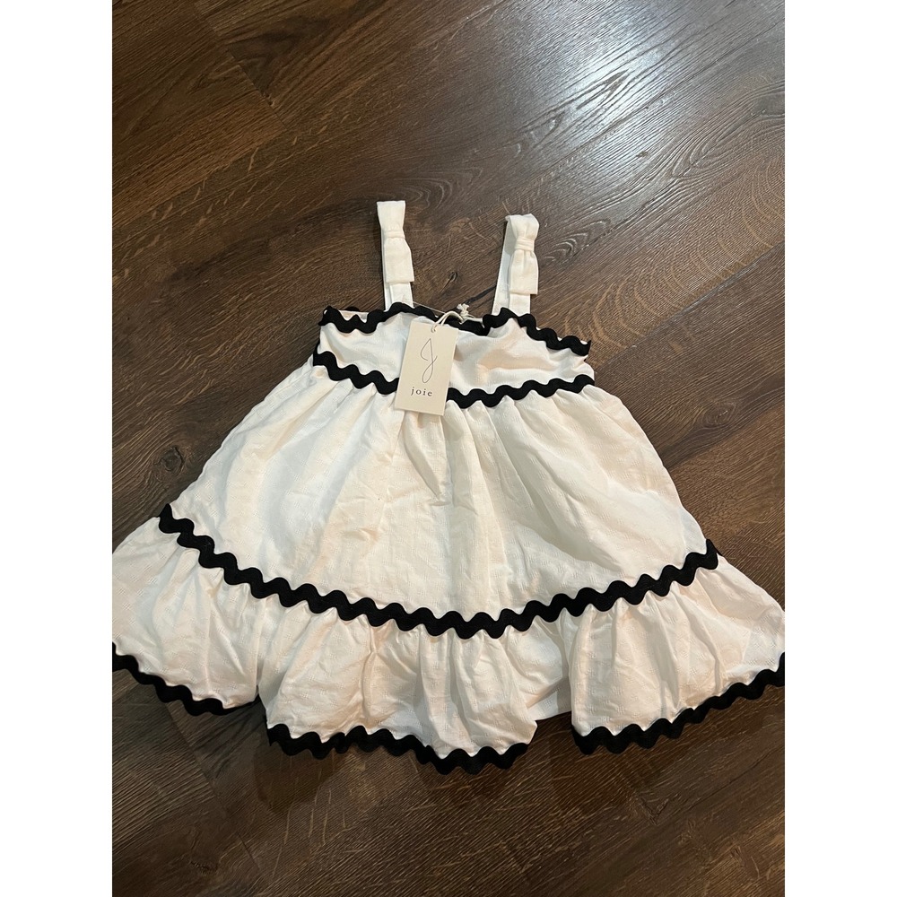 Joie Kids White Tiered Ric Rac Trim Dress 24M Sleeveless Summer Party Dress - Picture 2 of 5